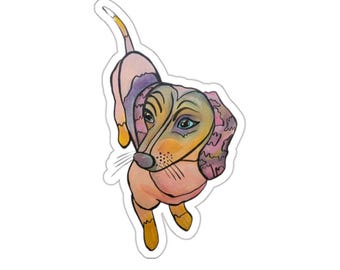 Dachshund Sticker /  Adorable Weenie Dog Sticker