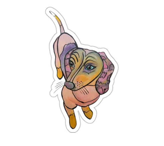 Dachshund Sticker /  Adorable Weenie Dog Sticker