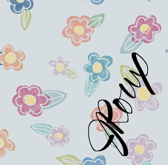 Pale Blue Daisies Floral Duvet Covers / Pretty Pastel Flowers