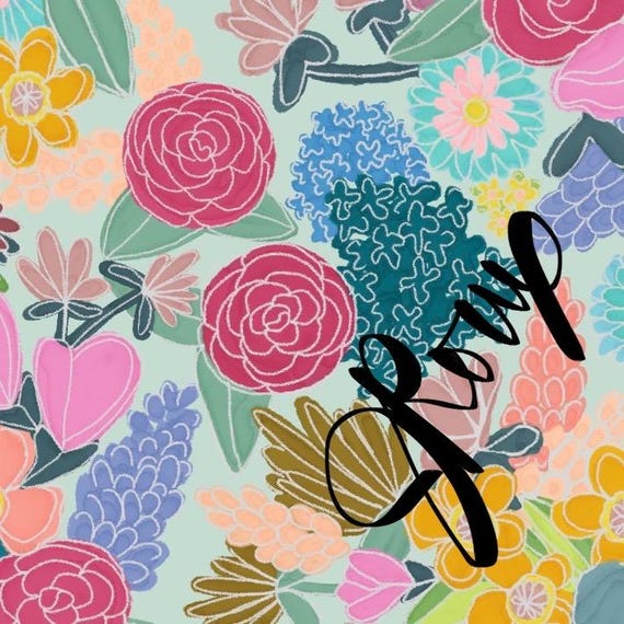 Colorful Floral Duvet Cover – Bright & Cheerful Hand-Drawn Flower Design by Jrouxart