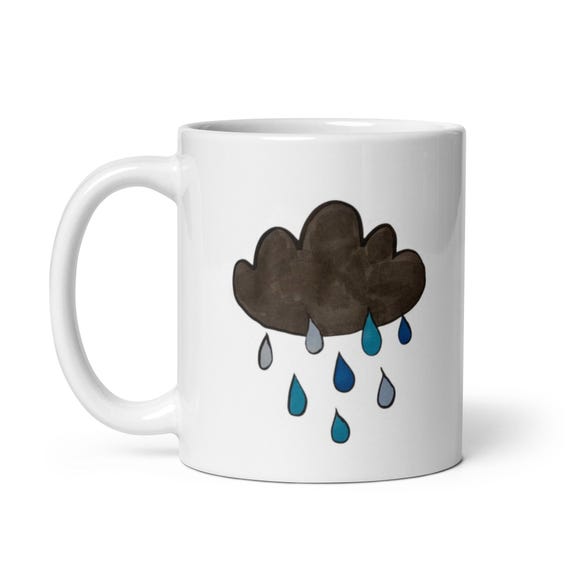 Rain Cloud White glossy mug