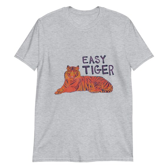 Easy Tiger Short-Sleeve Unisex T-Shirt / Purple and Orange