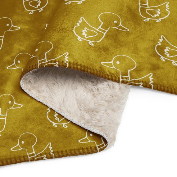 Duck Blanket / Golden Yellow Sherpa blanket