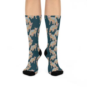 Calcetines con estampado de zorros bonitos
