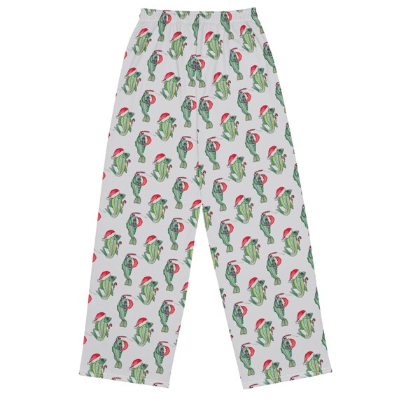 Santa Fish Women's Pajama Pants // Family Matching Christmas Pajamas
