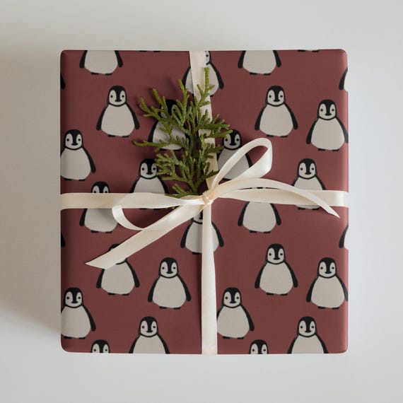 Penguin Holiday Wrapping Paper: Eco-Friendly Festive Gift Wrap