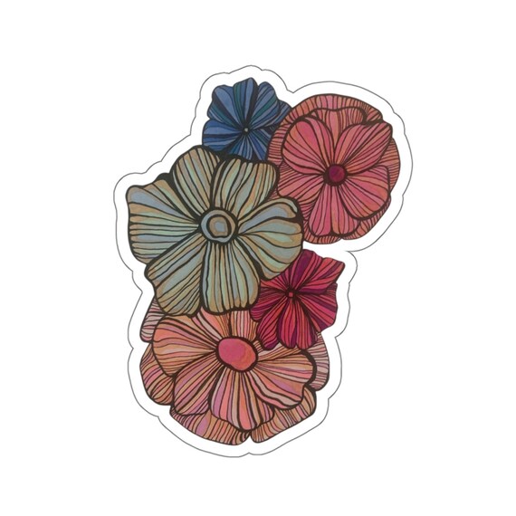 Pretty Pastel Flowers Sticker