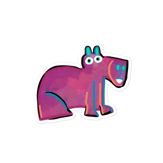 Pink Capybara Bubble-free stickers