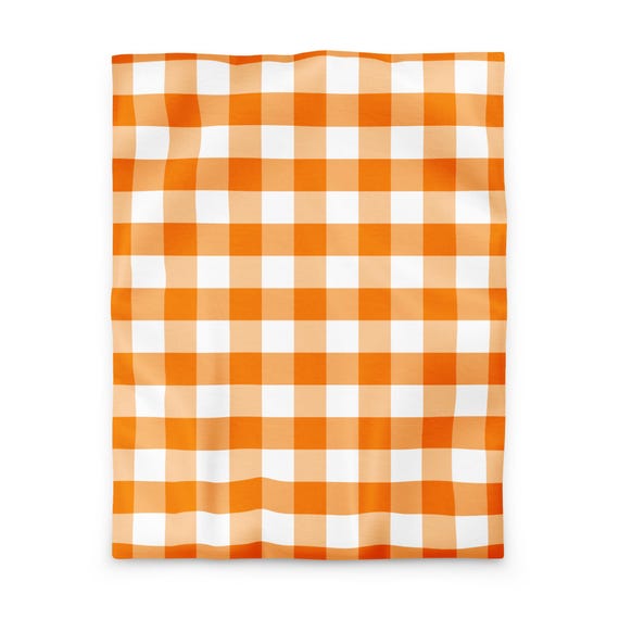 Tennessee Orange Gingham Duvet Cover