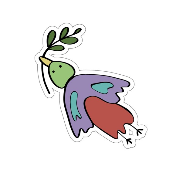 Bird Sticker // Peaceful Flying Bird
