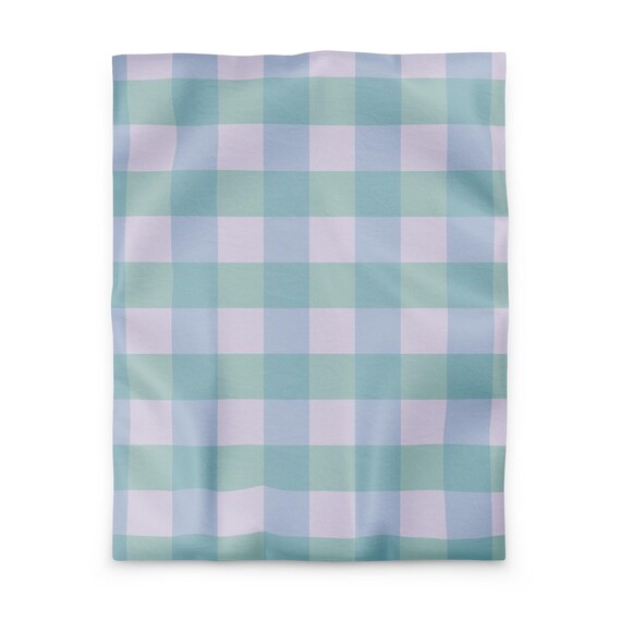 Plaid Duvet Cover, Sage Green Bedding, Preppy Check Comforter Cover, Modern Classic Bedroom