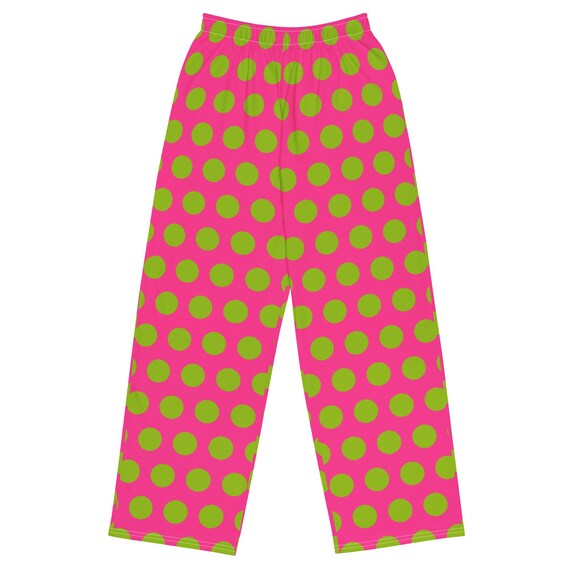Womens Bright Polka Dot Christmas Pajama Pants // Family Matching Christmas Pajamas