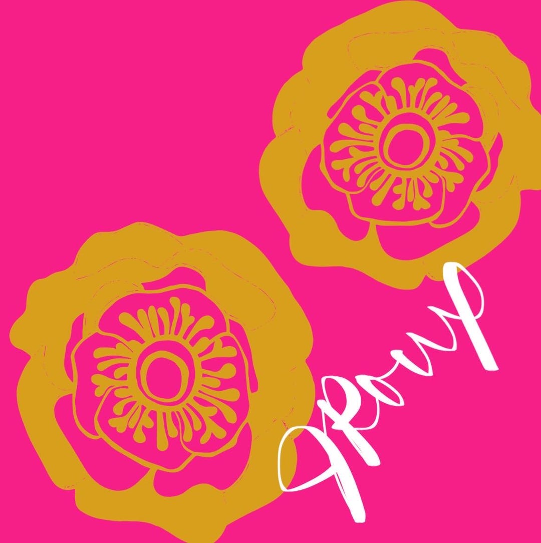 ホットピンクとゴールドの花柄の掛け布団カバー - Etsy 日本