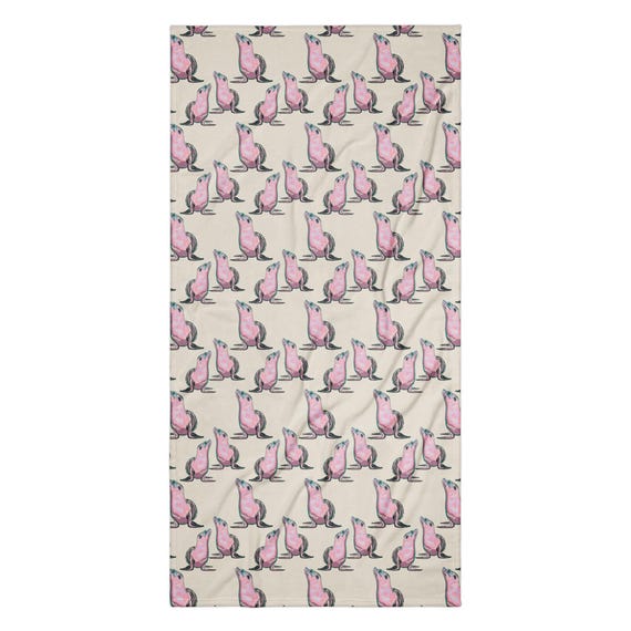 Sea Lion Beach Towel by Jrouxart