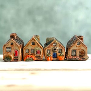 Handmade ceramic mini house Ceramic mini house Pottery mini house Mantel decor Fall decoration Home decor Housewarming gift Birthday gift