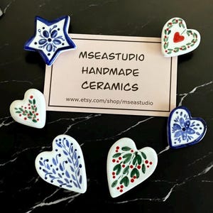 Handmade ceramic magnets Refrigerator magnets Board magnets Cute gift