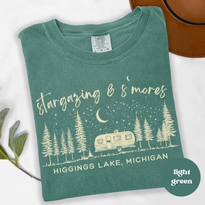 Custom Camping Shirt,  Personalized Family Vacation Tshirt, Stargazing and Smores Teeshirt, Fourth of July, Memorial Day, National Park