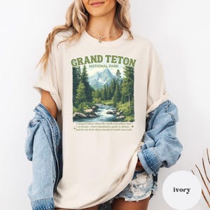 Grand Teton Oversized Shirt, Comfort Colors® Tee, Mountain Adventure T-Shirt for Outdoorsy National Park Lover Gift, Wanderlust Vibes