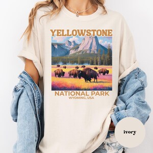 Yellowstone National Park Oversized Shirt, Comfort Colors® Tee, Mountain Adventure Shirt, Outdoorsy Hiking Gift, Protect Our Parks, Wyoming