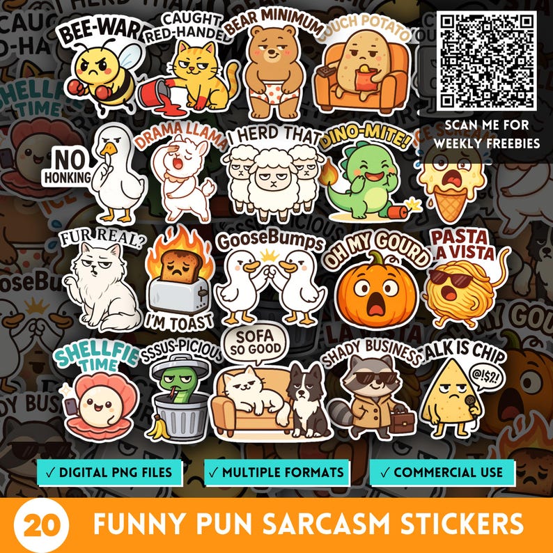 Funny Pun Sarcasm Quote Stickers
