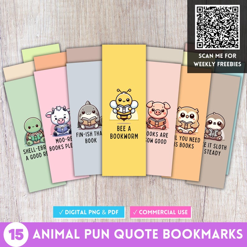 Animal Pun Quote Bookmark