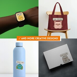 Animal Puns Positive Quote PNG Stickers