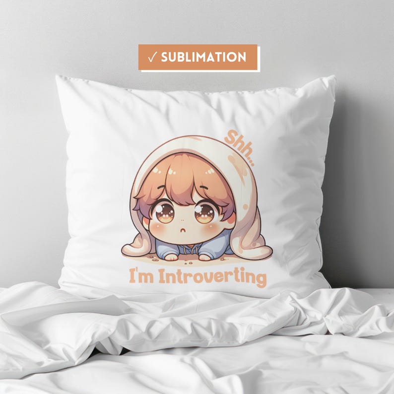 Cute Chibi Introvert Character PNG Stickers