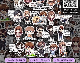 Beliebte Meme-Zitate, realistische Ausdrucks- und Reaktion Aufkleber, lustiger Witz und Meme Emote, Textbotschaft Aufkleber, Sublimation und POD-Design