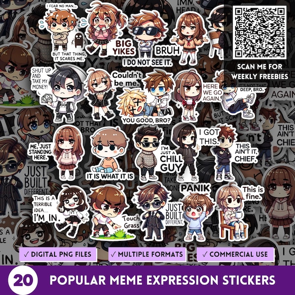 Random Reaction Sticker Reaction Stickers - Etsy