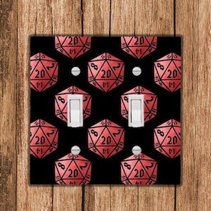 D20 Dice DND-ljusströmbrytare, vippströmbrytare eller uttag, duplexskydd, väggplatta