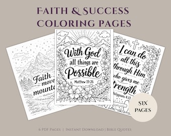Bible Verse Coloring Pages | Christian Faith, Inspirational Quotes (PDF)