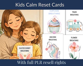 Kids Calm Reset Cards PLR | Editable | Regulation Toolkit