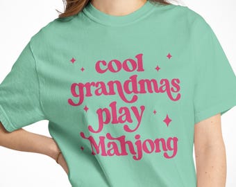 Cool Grandmas Play Mahjong Shirt, Mahjong Lover Gift, Grandma Shirt, Mahjong Tee, Cute Game Night Shirt, Gift for Mahjong Player