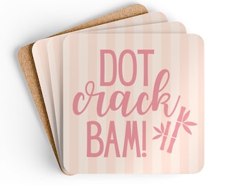Mahjong Corkwood Coaster Set of 4, Mahj Gift, Girls Night, Mahjong Club, Pause, I Love Mahj, Joker, Dot Crack Bam, Hostess Gift