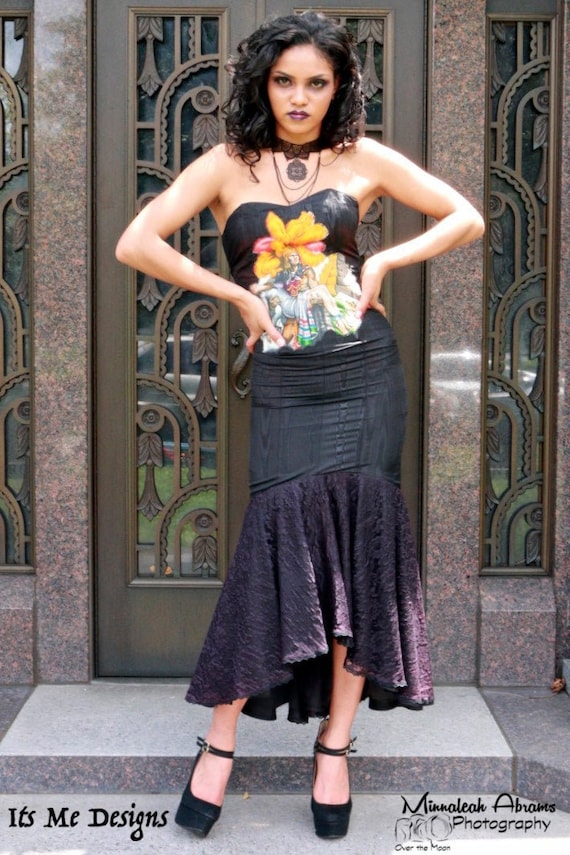 Vestido de Dia de Muertos vestido azteca para mujer talla 6 para fiesta de graduacion boda