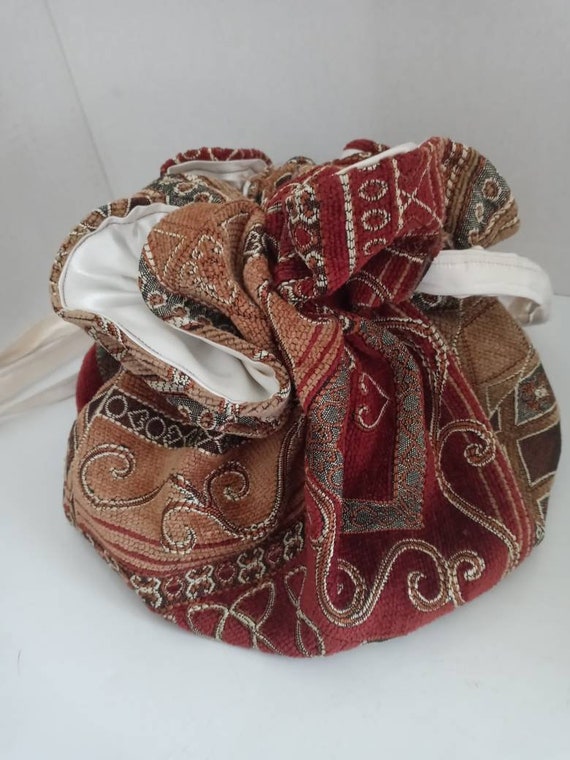 Purse in Celtic Tapestry Drawstring Pouch Backpack Evening Bag Prom Wedding Etsy