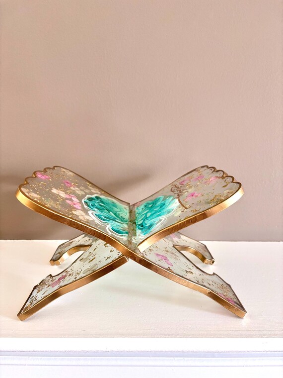 Handmade Epoxy Resin Quran Stand: Islamic Book Holder, Ramadan Eid Gift