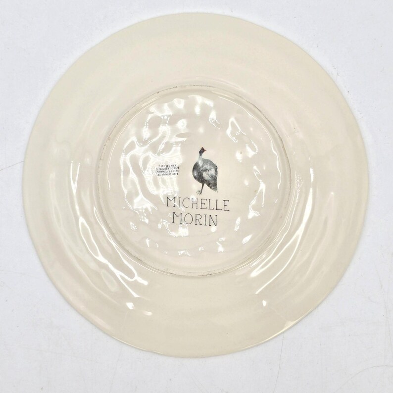 Anthropologie Evenings in Quito Hummingbird & Poppy Flower Plate Michelle Morin image 3