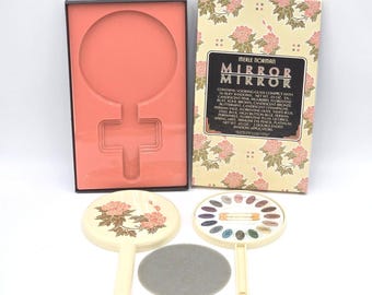 Vintage Merle Norman Mirror Mirror 16 Eyeshadow Wheel Hand Mirror in Box