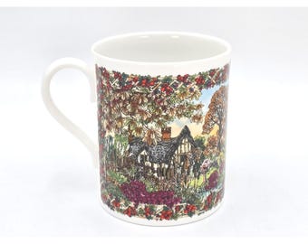 Country Villages Cottage Garden Mug Cambridgeshire Royal Worcester 1993 England