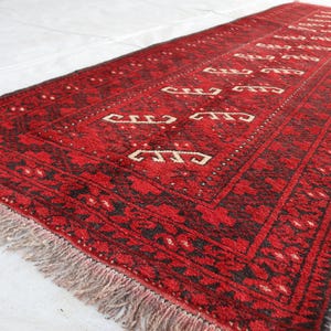 2&#39;6x9&#39;5 Ft Afghan Baluchi Runner Rug, Vintage Turkmen Runner Rug, Collector&#39;s Piece Rug, Handmade Wool Rug, Home Decorative Rug, Hallway rug
