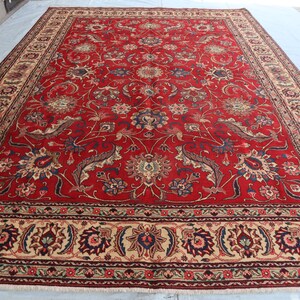 9x13 Antique Red Caucasian Rug, Handmade Low Pile Old Rug, Afghan Palace Old Rug, High Pile Soft Rug, Dining Table Rug, Living-room Area Rug