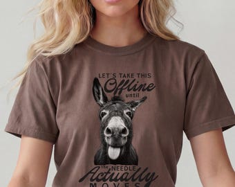 Donkey Lets Take This Offline T-Shirt, Funny Corporate Jargon Tee, Office Coworker Gift, Comfort Colors Animal Meme Shirt