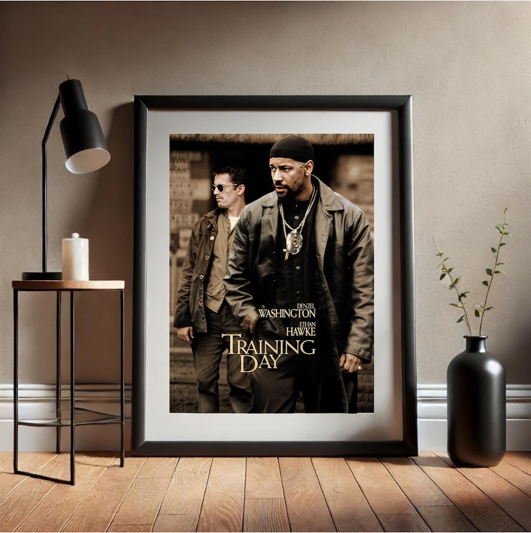 Denzel Washington L Training Day Movie Poster | High Quality Canvas ...
