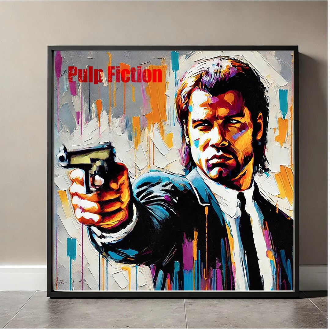 Pulp Fiction Movie Poster, Vintage Print, Gangster Poster, Retro Wall ...