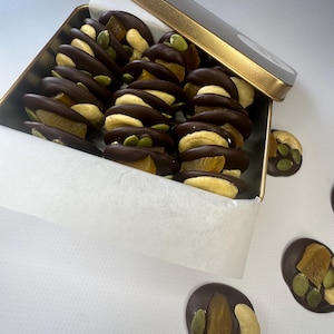 Mendiants with Dried Fruits & Nuts |Chocolate Mediants | Dark chocolate Milk chocolate White Chocolate |