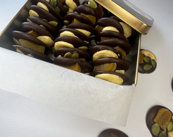 Belgian Chocolate Mendiants: Dried Fruits & Nuts Artisan Treat