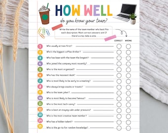 Team Building Games Bundle, How Well Do You Know Your Team, Printable Office Icebreaker, Coworker Activity, Corporate Party Game