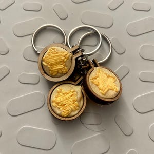Hand Emroidered Cute Kawaii Star Keychains