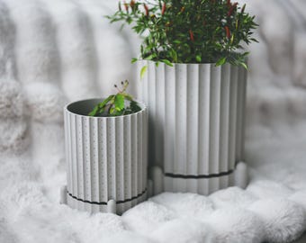 Ventilated Planter Pot: BREATHE "Sweating" Minimalist Pot for Indoor/Outdoor Plants